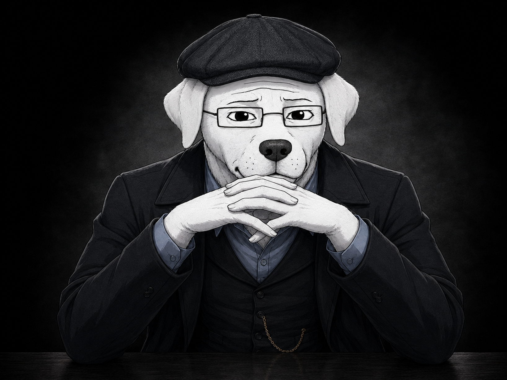 Dogjak holding a finger to his lips, staying quiet